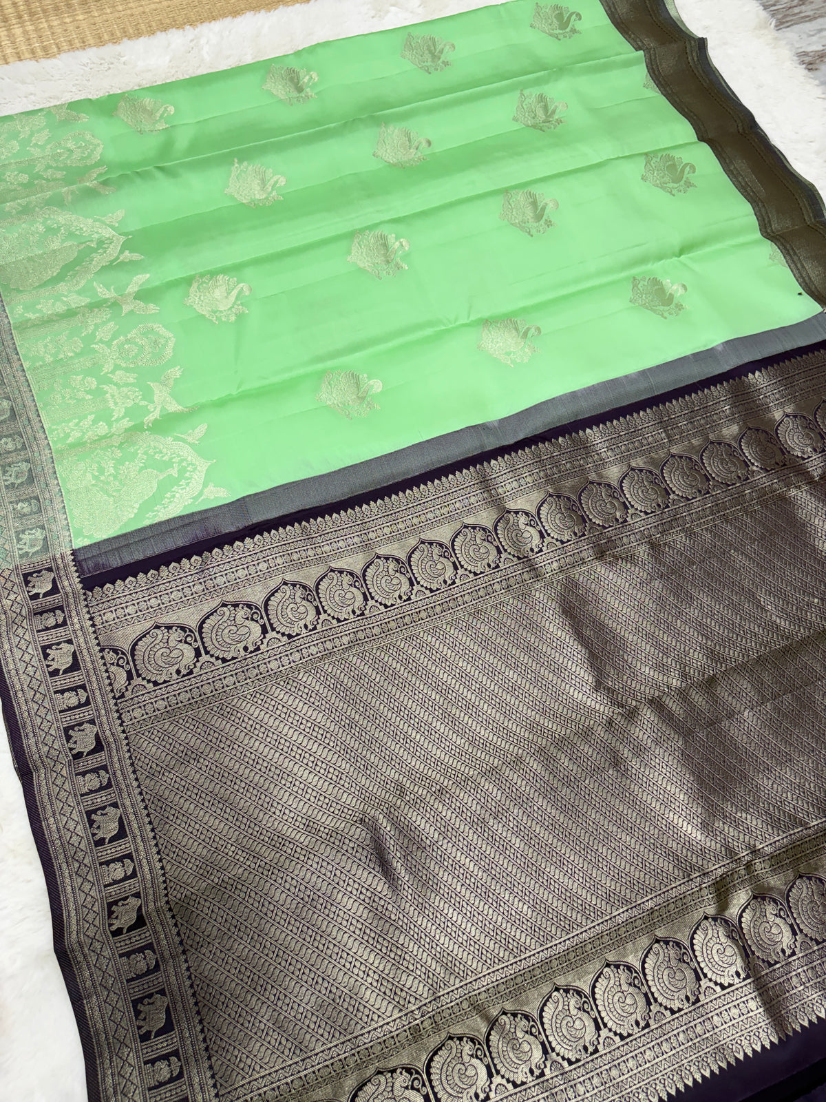 Pista Green Kanchi Pattu — image 2