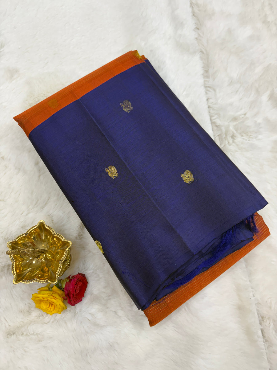 Crust Orange Kanchi Pattu