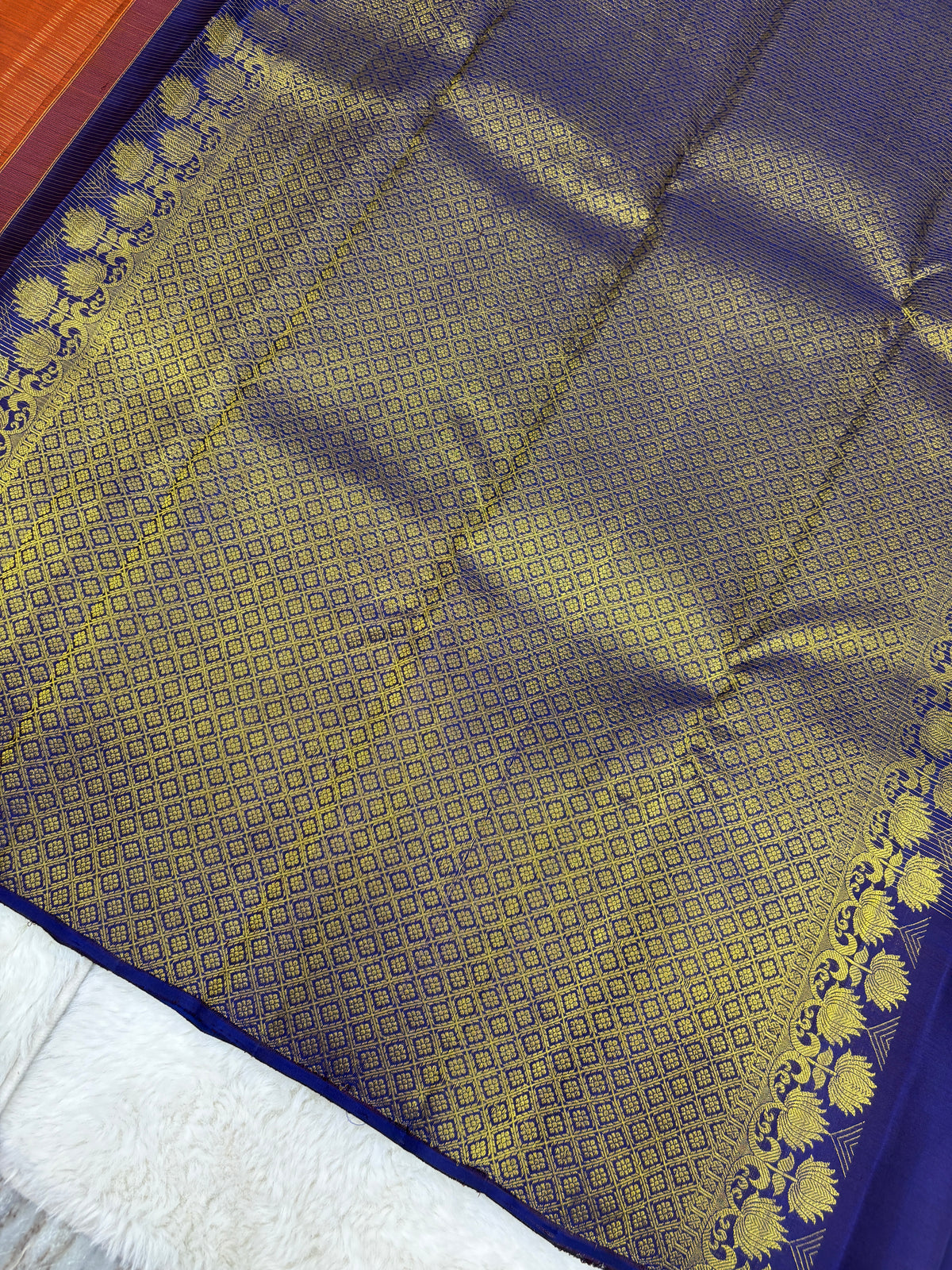 Crust Orange Kanchi Pattu — image 3