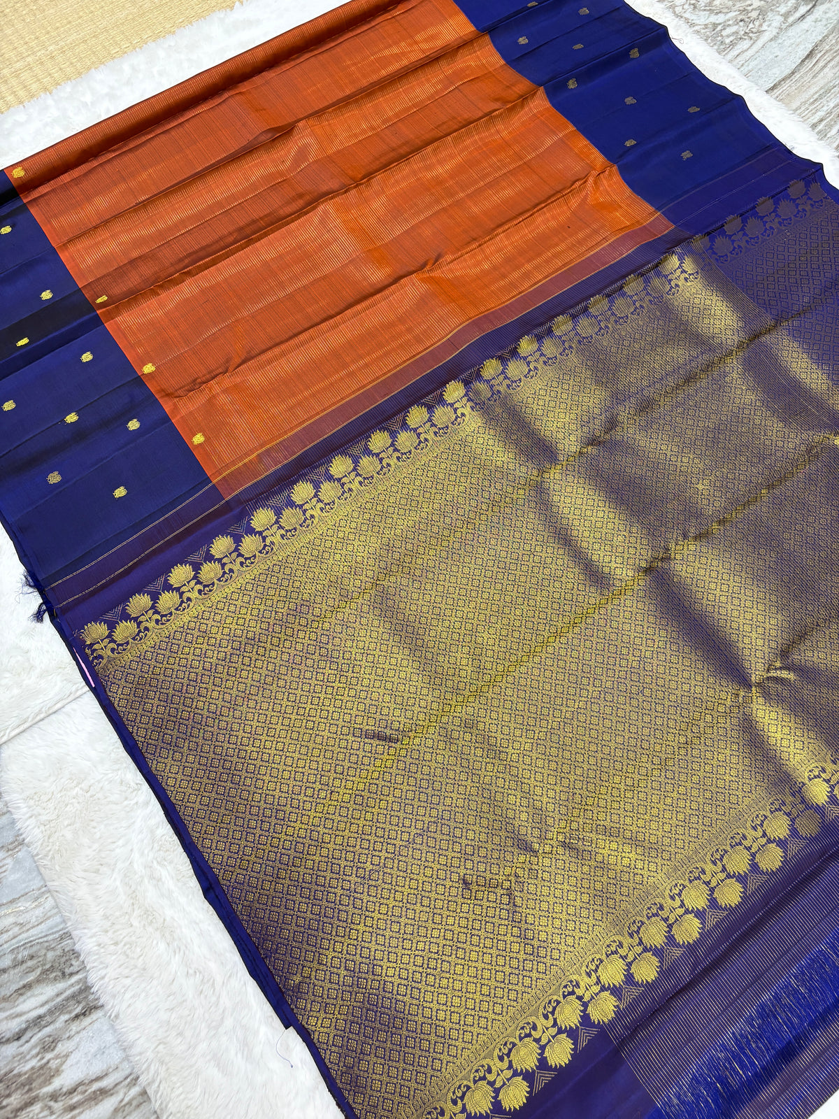 Crust Orange Kanchi Pattu — image 2